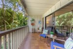 Spacious lanai for relaxing and enjoying the tropical scenery
